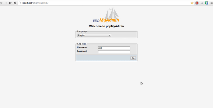 phpmyadmin default login