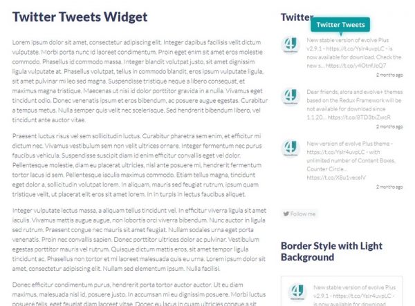 Twitter Tweets Widget